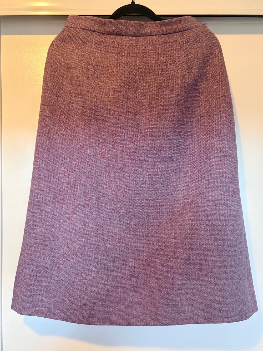Classic A-Line Purple Wool Skirt - Made in Scotland